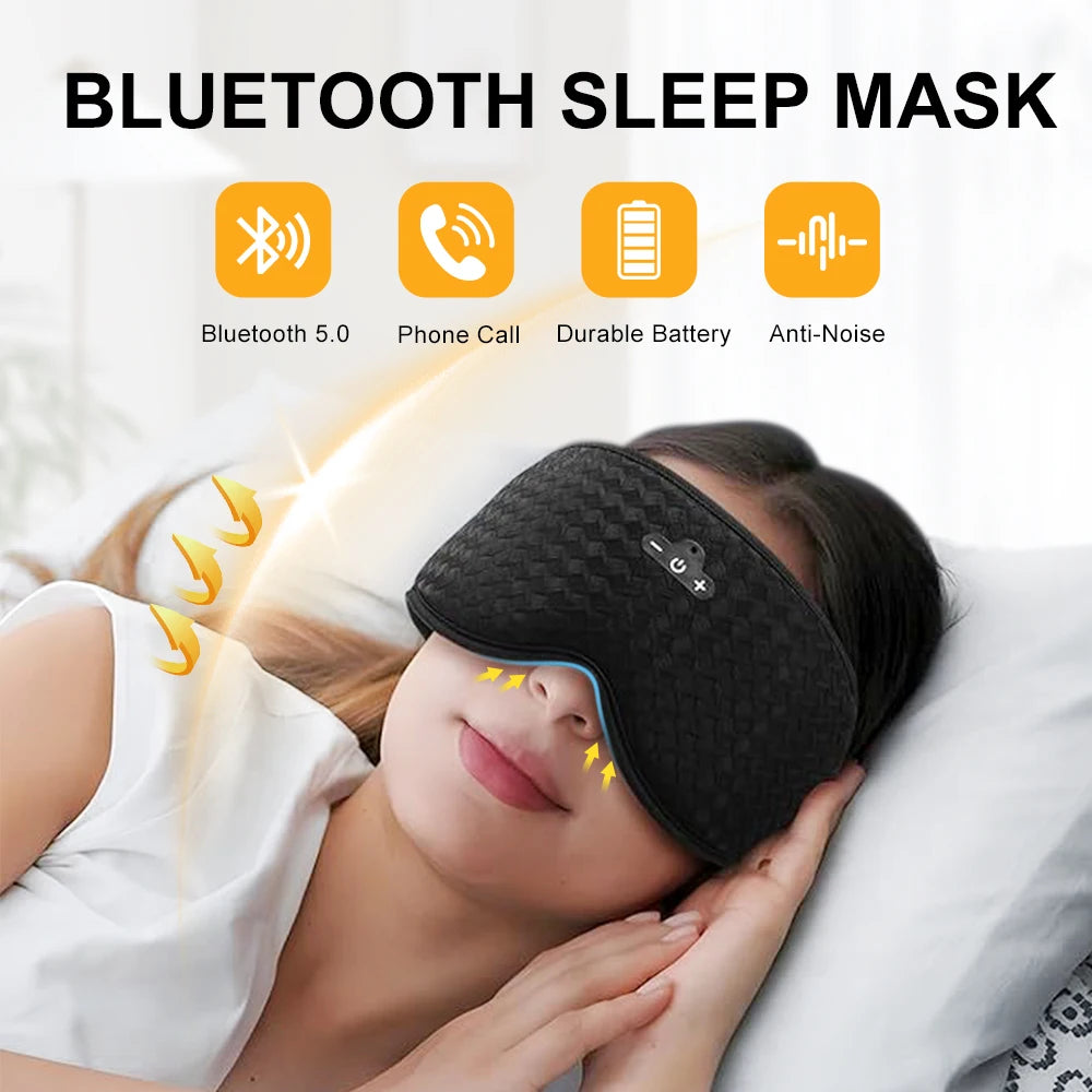 3D Bluetooth Sleeping Mask Headphones Eye Mask Wireless Music Sleep Mask Noise Reduction Blackout Sleeping Mask Eyes Slaapmasker