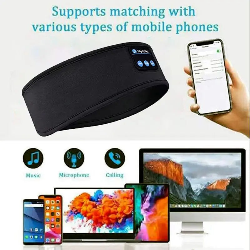 Bandeau Audio Sommeil Bluetooth — Masque & Casque Intégré