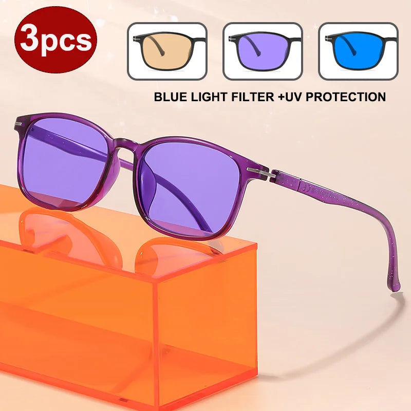 Lunettes Anti-Lumière Bleue — Lot de 3 | Filtre Écran & Anti-Fatigue